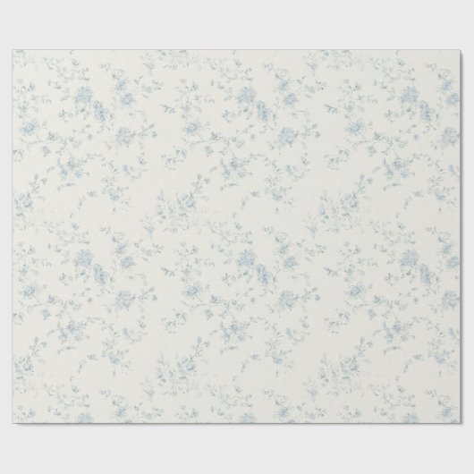 Vintage French Blue Wedding Frame Cadeaupapier (Vlak)