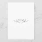 Vintage French Blue Wedding Frame Menu (Achterkant)