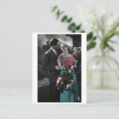 Vintage French Couple in Love Briefkaart (Staand voorkant)