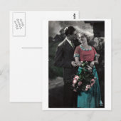 Vintage French Couple in Love Briefkaart (Voorkant / Achterkant)