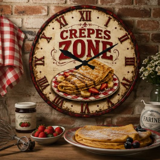Vintage French Crepes Kitchen Grote Klok