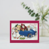 Vintage French Feestdagenkaart (Staand voorkant)