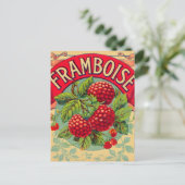 Vintage French Framboise Briefkaart (Staand voorkant)