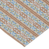 Vintage French Imperial Striped Floral Tablecloth  Tafelkleed (Gekanteld)