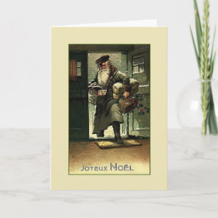 Vintage French Joyeux Noël Christmas Card Feestdagen Kaart