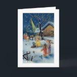 Vintage French Joyeux Noel Christmas Card Feestdagen Kaart<br><div class="desc">Victorian / Vintage French Christmas Greeting Card. Lovely winter scene with angels in the snow! Gelukkig Kerstfeest!</div>