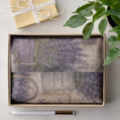 Vintage French Lavender Bees Wicker Baskets Tissuepapier (Geschenk)