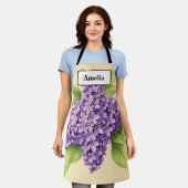 Vintage French Lilac Botanical Apron Schort (Gedragen)