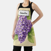 Vintage French Lilac Botanical Apron Schort (Insitu)