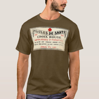 Vintage french pharmacy label t-shirt