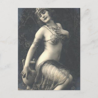 Vintage French Pinup Briefkaart