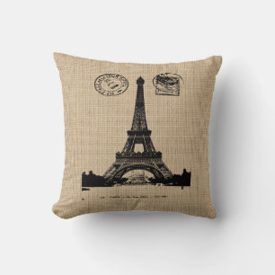 Vintage French Postcard Pillow Kussen