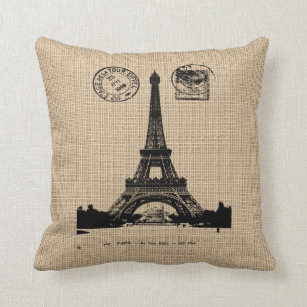 Vintage French Postcard Pillow Kussen