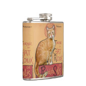    Vintage French Poster Style Orange Cat          Heupfles (Rechts)