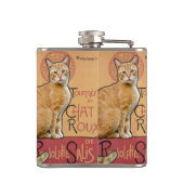    Vintage French Poster Style Orange Cat          Heupfles (Achterkant)