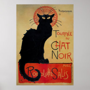 Vintage French poster, the Black Cat Poster
