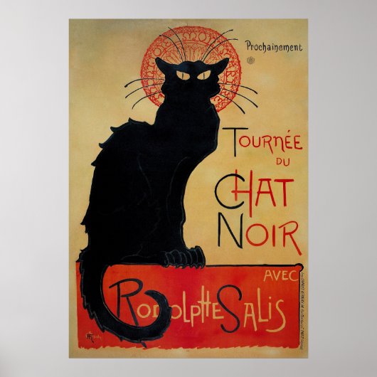 Vintage French poster, the Black Cat Poster (Voorkant)