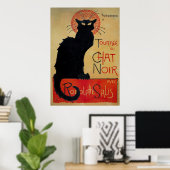 Vintage French poster, the Black Cat Poster (Thuiskantoor)