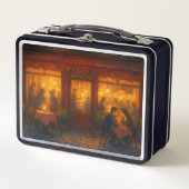 Vintage French restaurant at night  (Voorkant)