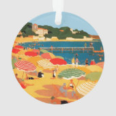 Vintage French Riviera Beach Ornament (achterkant)