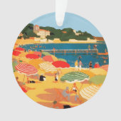 Vintage French Riviera Beach Ornament (voorkant)