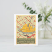 Vintage French "Save Bread by Eating Potatoes"  Briefkaart (Staand voorkant)