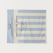 Vintage French Stripes Bakery Logo Table Runner Wandkleed (Voorkant (horizontaal))