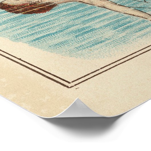 Vintage French Swimming Lessons Poster (Hoek)