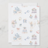 Vintage French Toile Chinoiserie Bridal Tea Shower Kaart (Achterkant)