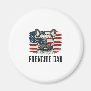 Vintage Frenchie Dad Patriottische Bulldog Shirt_1 Magneet