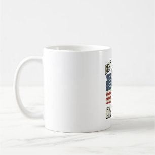 Vintage Frenchie Papa Amerikaanse Vlag Koffiemok