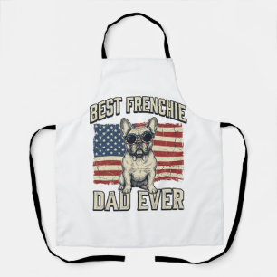 Vintage Frenchie Papa Amerikaanse Vlag Schort