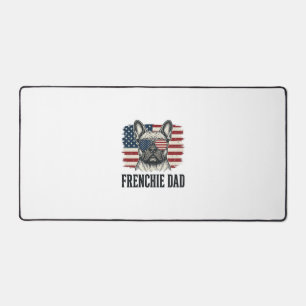 Vintage Frenchie Papa Patriottische Bulldog Shirt_ Bureaumat