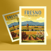 Vintage Fresno Briefkaart