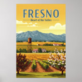 Vintage Fresno Poster (Voorkant)