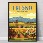 Vintage Fresno Poster