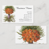 Vintage Fritillaria Flowers, Basilius Besler Visitekaartje (Voorkant / Achterkant)