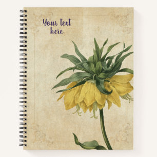 Vintage Fritillaria imperialis of Kroatische Tulp Notitieboek