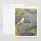 Vintage Frog and Dandelion Briefkaart (Voorkant / Achterkant)