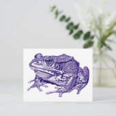 Vintage frog drawing briefkaart (Staand voorkant)