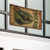 Vintage Frog Man Freak Sideshow Banner (Buitenkant Gebouw)