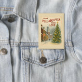 Vintage From Philadelphia With Love Christmas Button (Insitu)