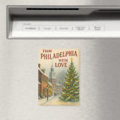 Vintage From Philadelphia With Love Christmas Magneet (Insitu (Vaatwasser))