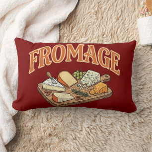 Vintage Fromage Franse Kaas Charcuterie Grafisch Kussen