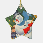 Vintage Frosty Keramisch Ornament (Links)
