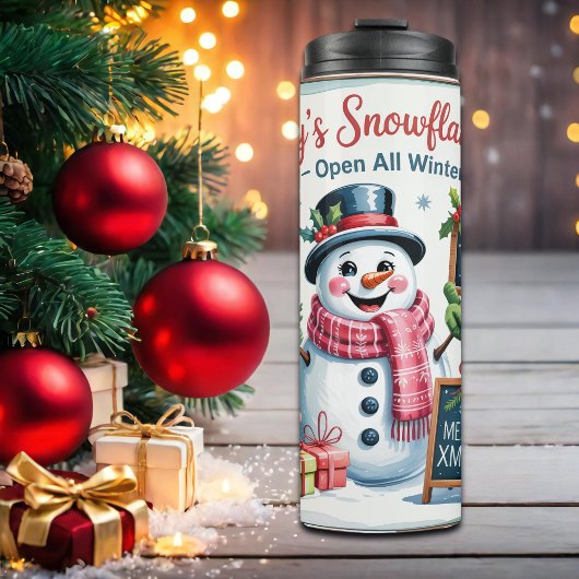 Vintage Frosty's Sneeuwvlok Cafe Thermosbeker