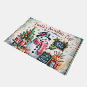 Vintage Frosty's Snowflake Cafe Deurmat (Schuin)