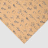 Vintage Fruit and Vegetables Pattern Tissue Paper  Tissuepapier (Detail)