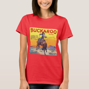 Vintage Fruit Crate Label Art, Buckaroo Apples T-shirt