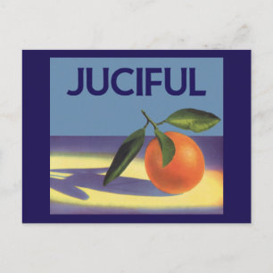 Vintage Fruit Crate Label Art, Juciful Oranges Briefkaart
